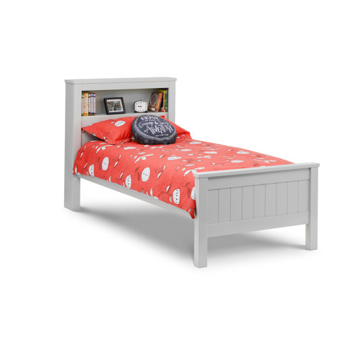 Argent Single Bed Frame With Bookcase Kids Beds UK